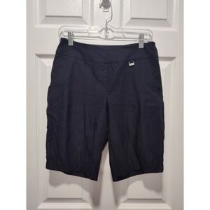 EP Pro Golf Shorts Women‎ Size 8 Black Mid Rise Stretch Minimalist Golfer Casual